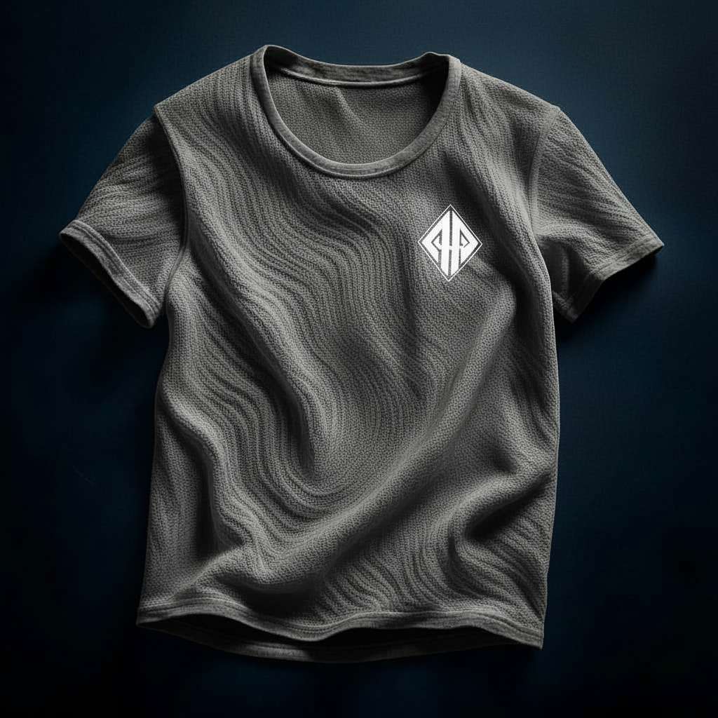 Modern Minimalist White T-Shirt - Grey
