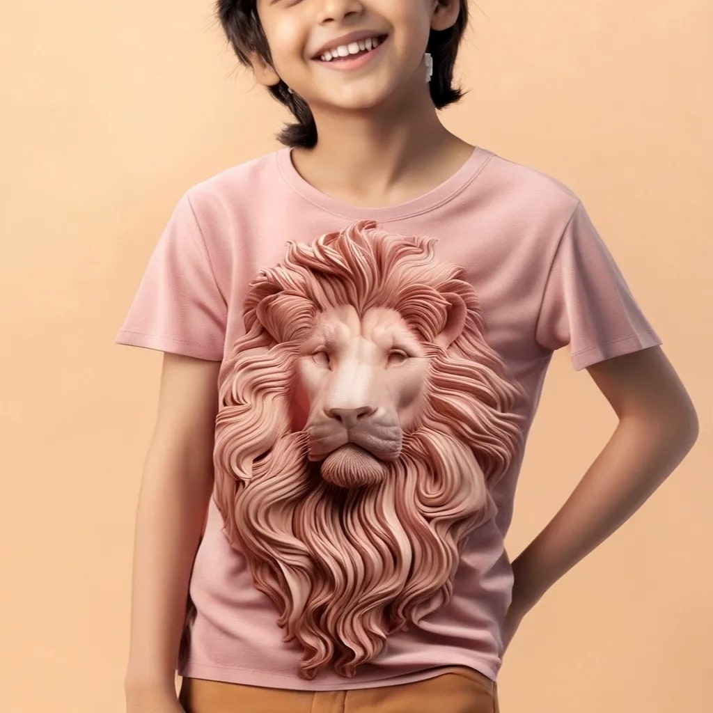 Kids The King's Pride Light Pink Lion T-Shirt