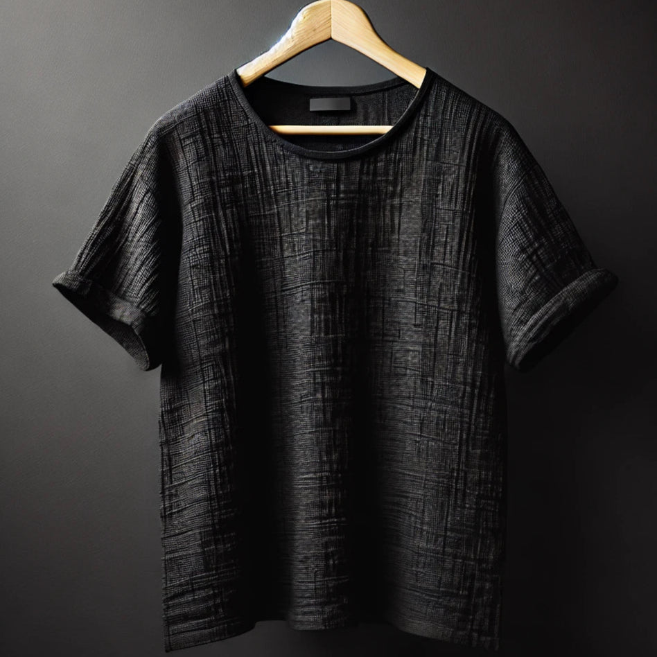 Black Muslin Fabric T-Shirt
