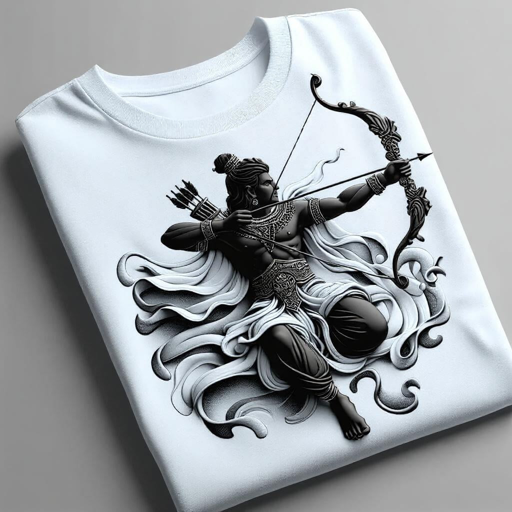 Light Pink Lord Rama Tee - Devotion and Grace