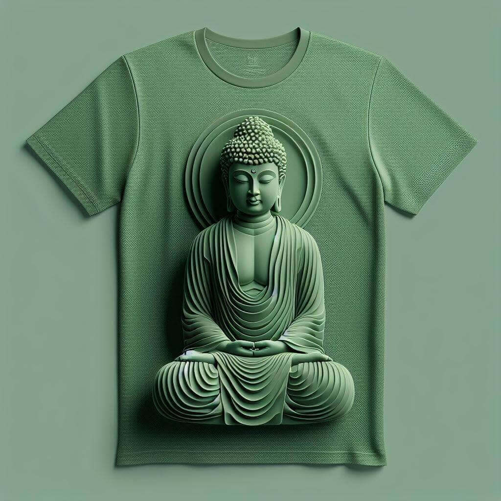 Buddha in Meditation Tee - Serene and Spiritual - Acquires