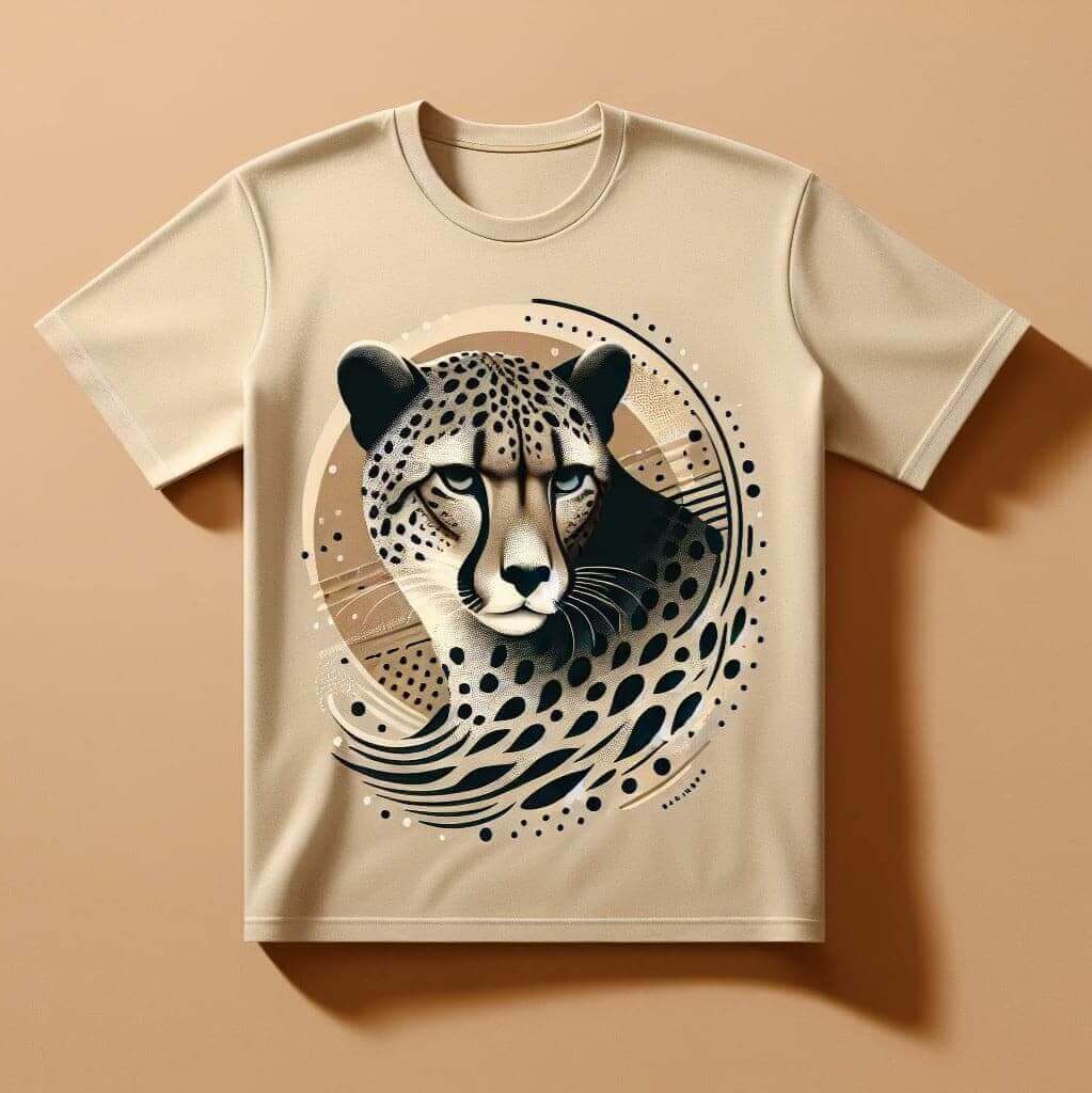 Cheetah Swirl Graphic Tee for Wild Charm - Acquires