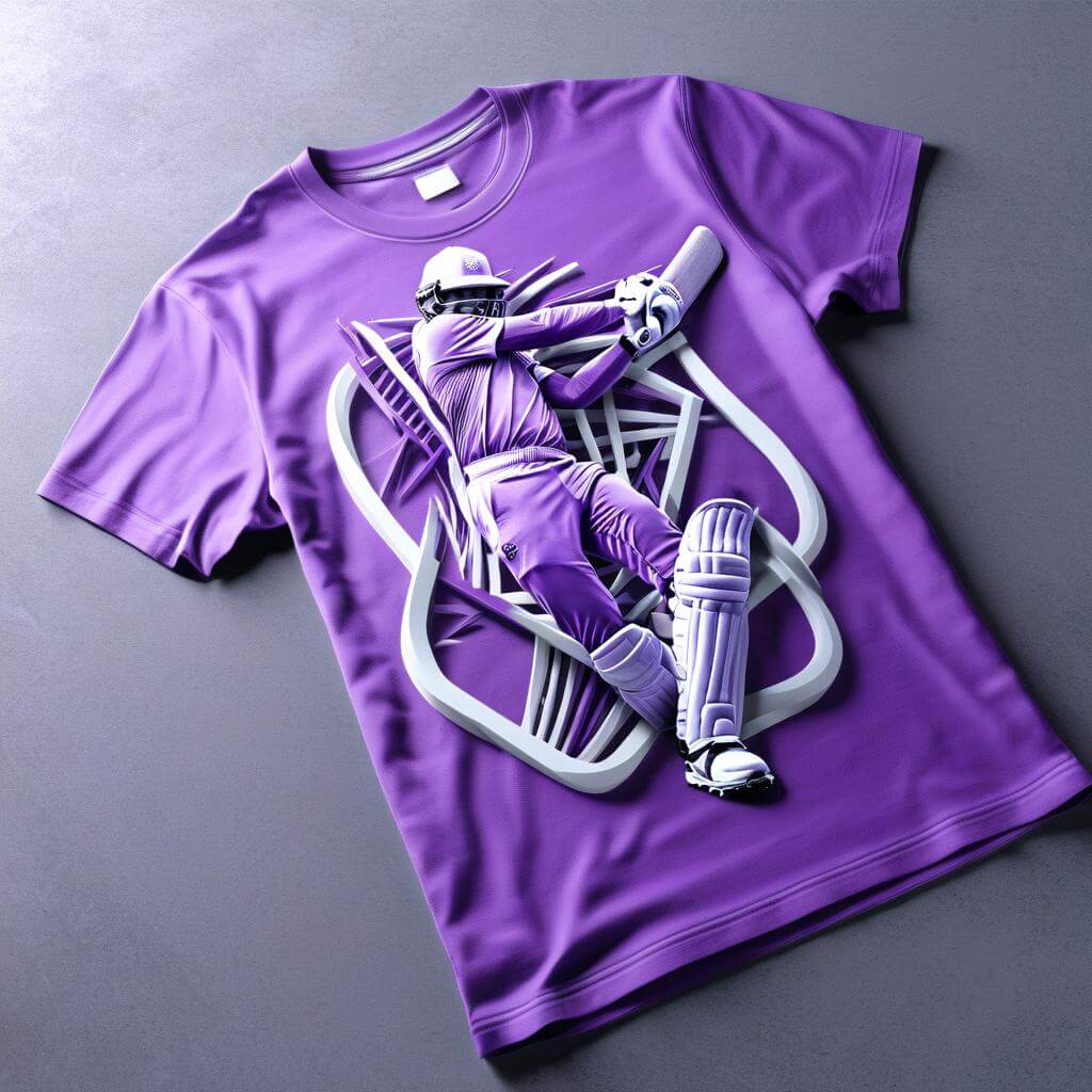 Cricket Master Artistic Purple T-shirt
