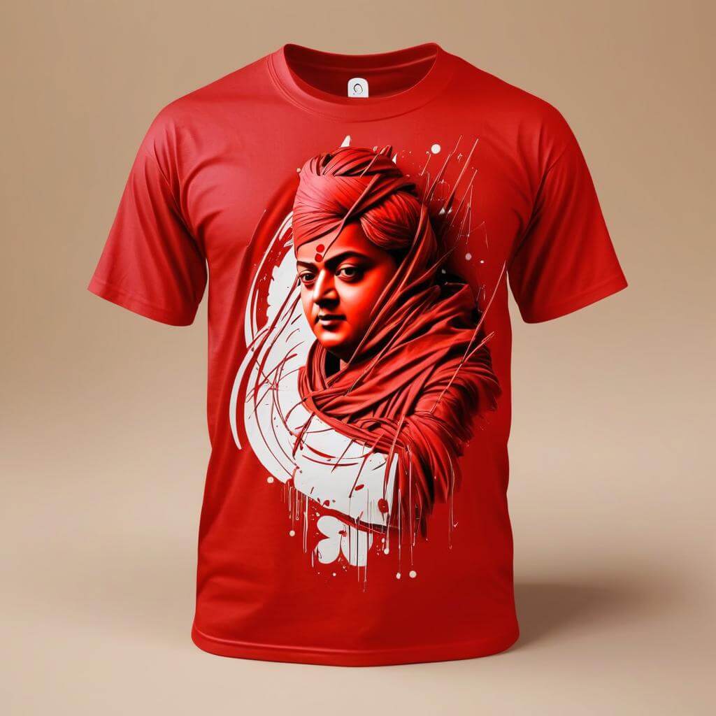 Swami Vivekananda Red T-Shirt