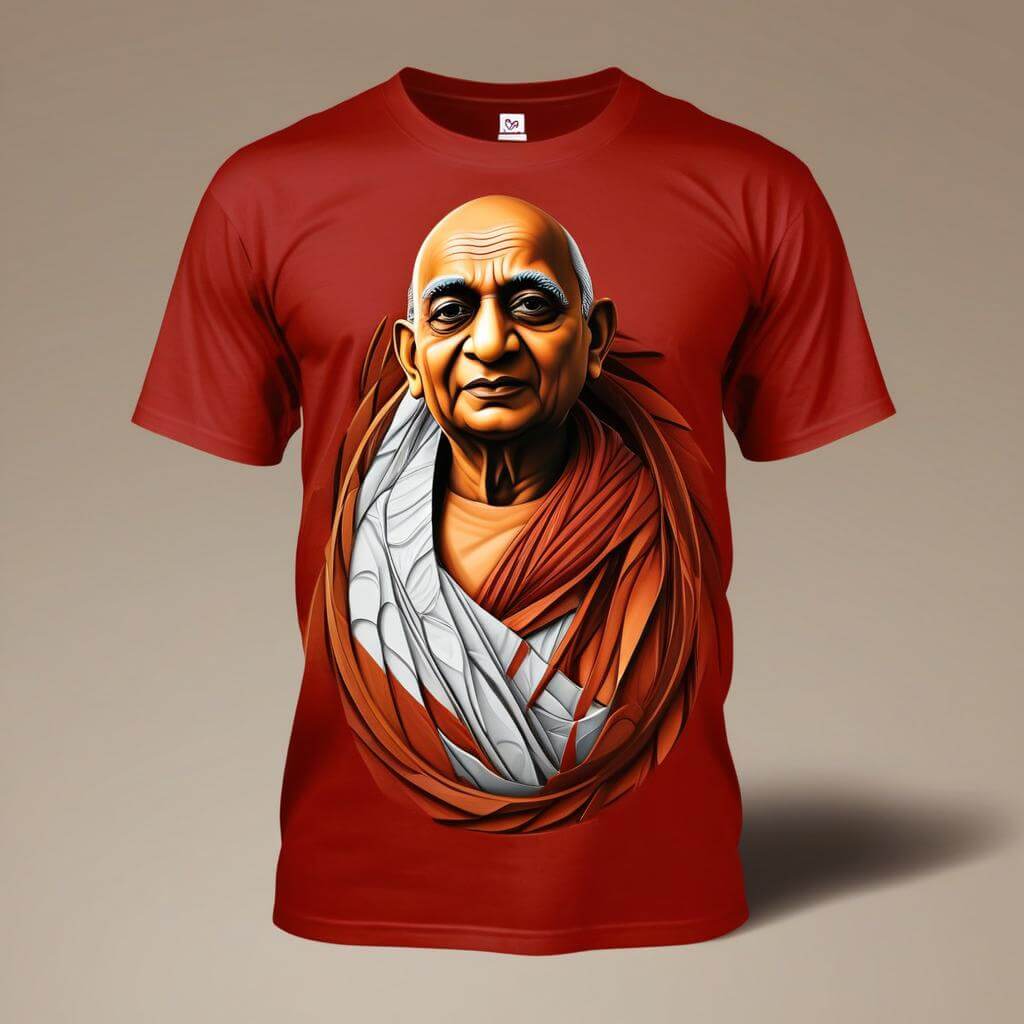 Sardar Vallabhbhai Patel Red T-Shirt