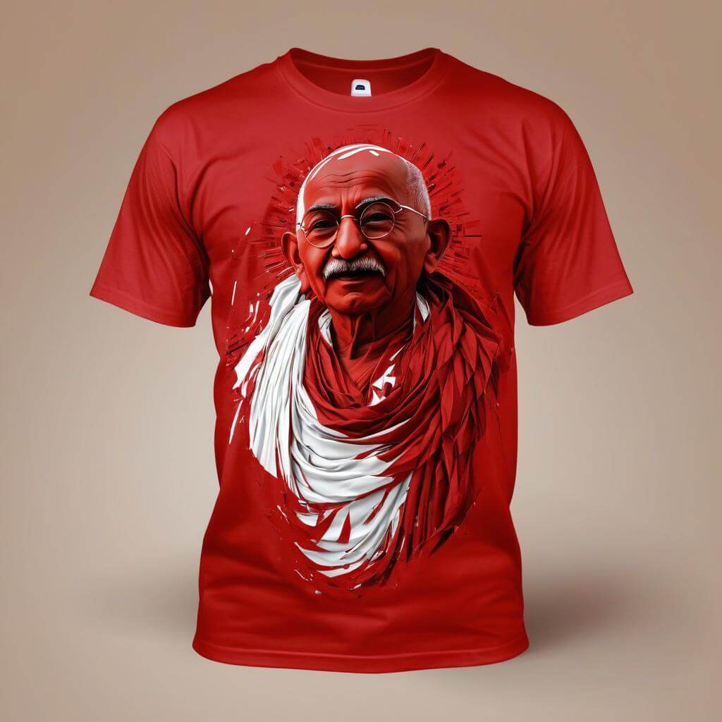 Mahatma Gandhi Red T-Shirt