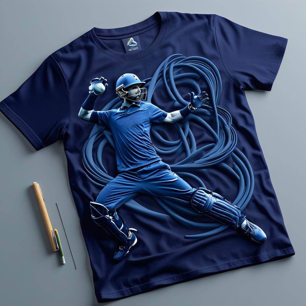 Cricket Hero Dynamic Blue T-shirt