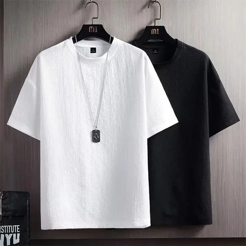 Minimalist Short Sleeve Round Neck Top