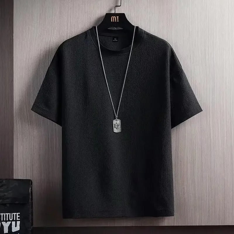 Minimalist Short Sleeve Round Neck Top