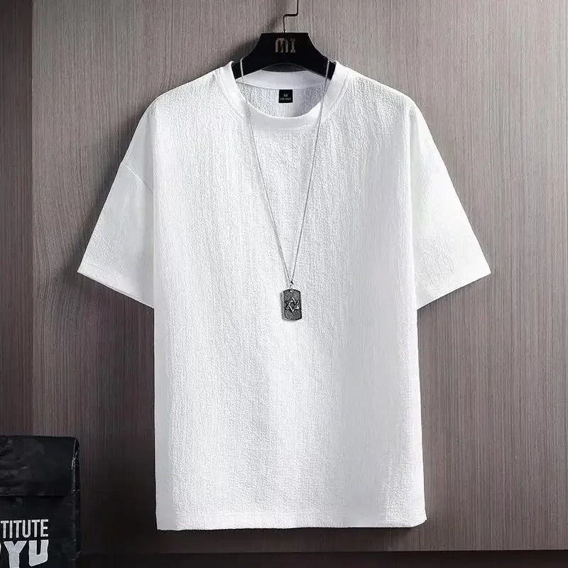 Minimalist Short Sleeve Round Neck Top