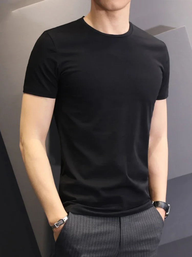 Simple Short Sleeve Round Neck Tee