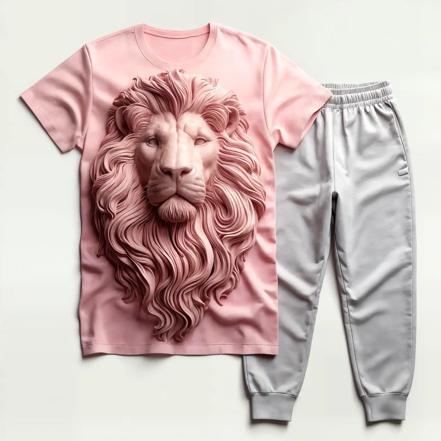 The King's Pride Lion Pink Tee with Jogger Tracksuit