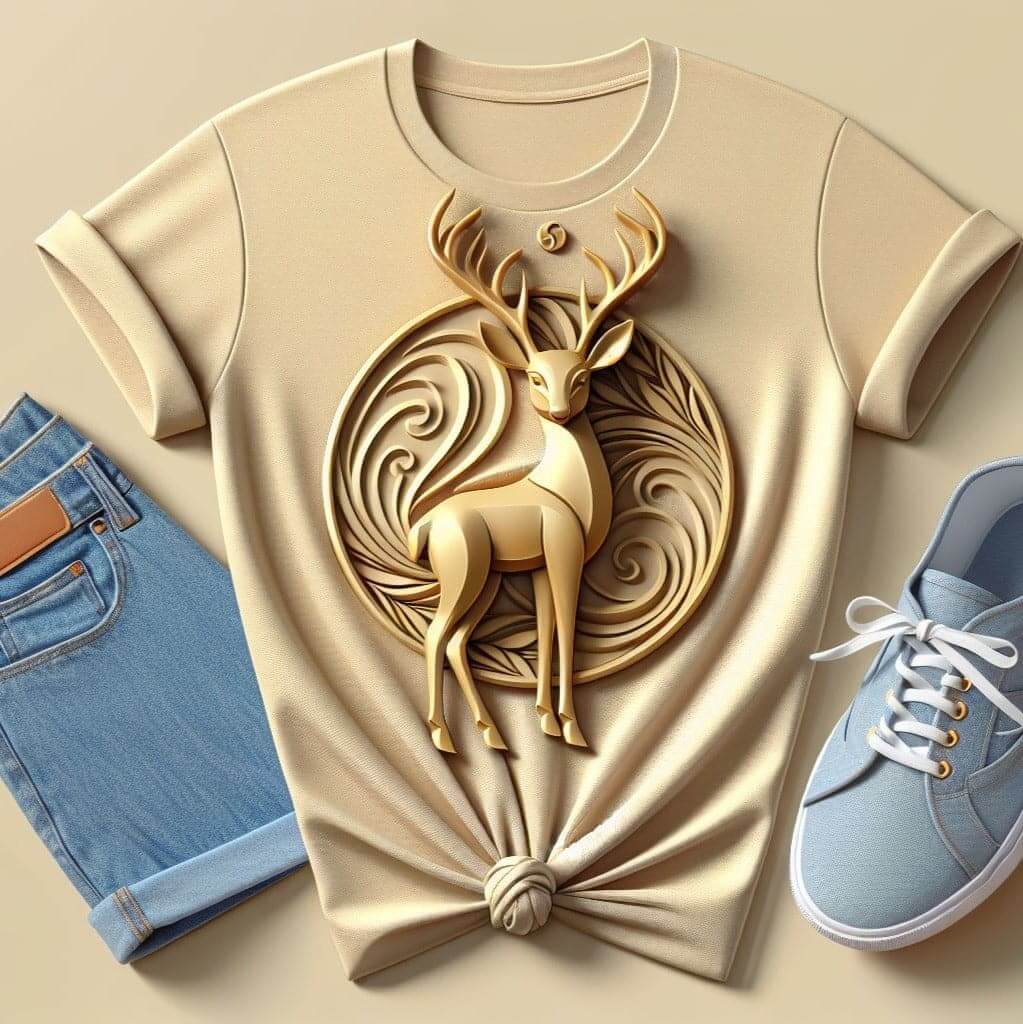 Women's Desert Gold Stag Glory T - Shirt - Acquires