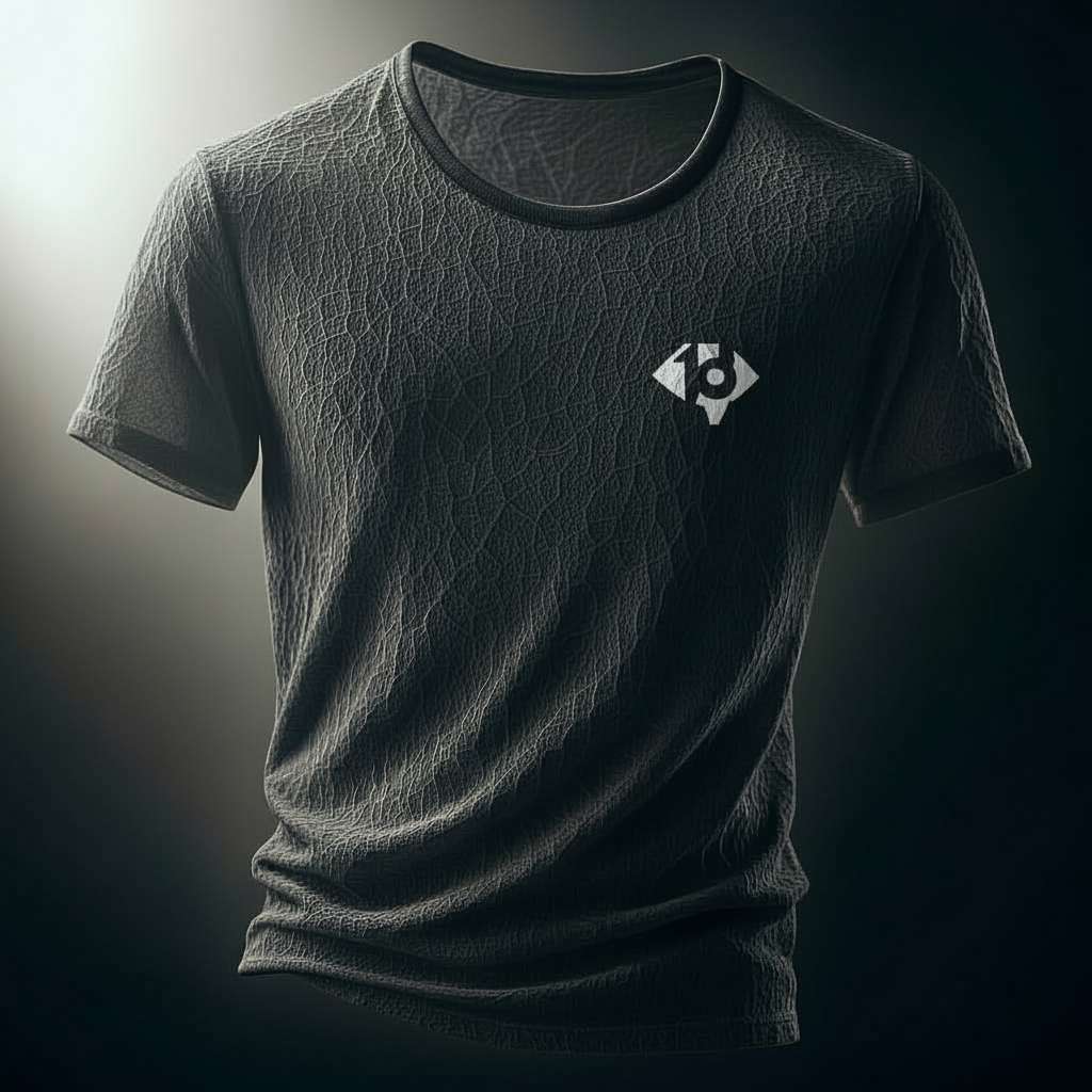 Cracked Texture T-shirt - Black