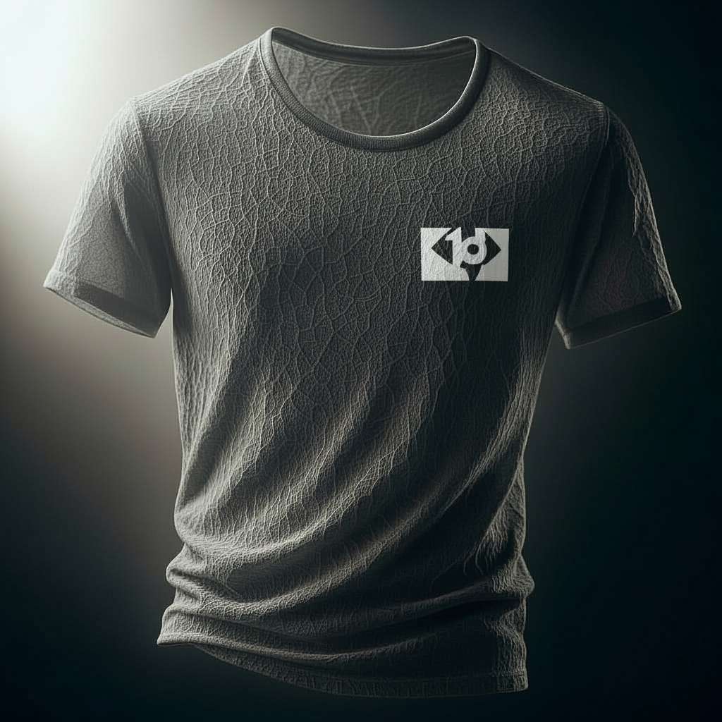 Cracked Texture T-shirt - Grey