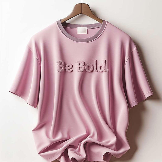 Be Bold Soft Pink Smooth Fabric T-Shirt