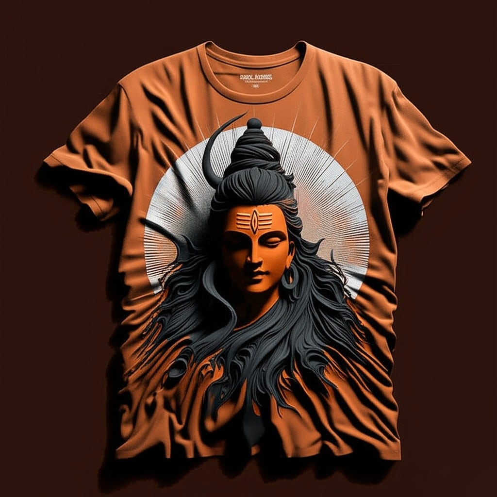 Lord Shiva Cosmic Calm Black T-Shirt