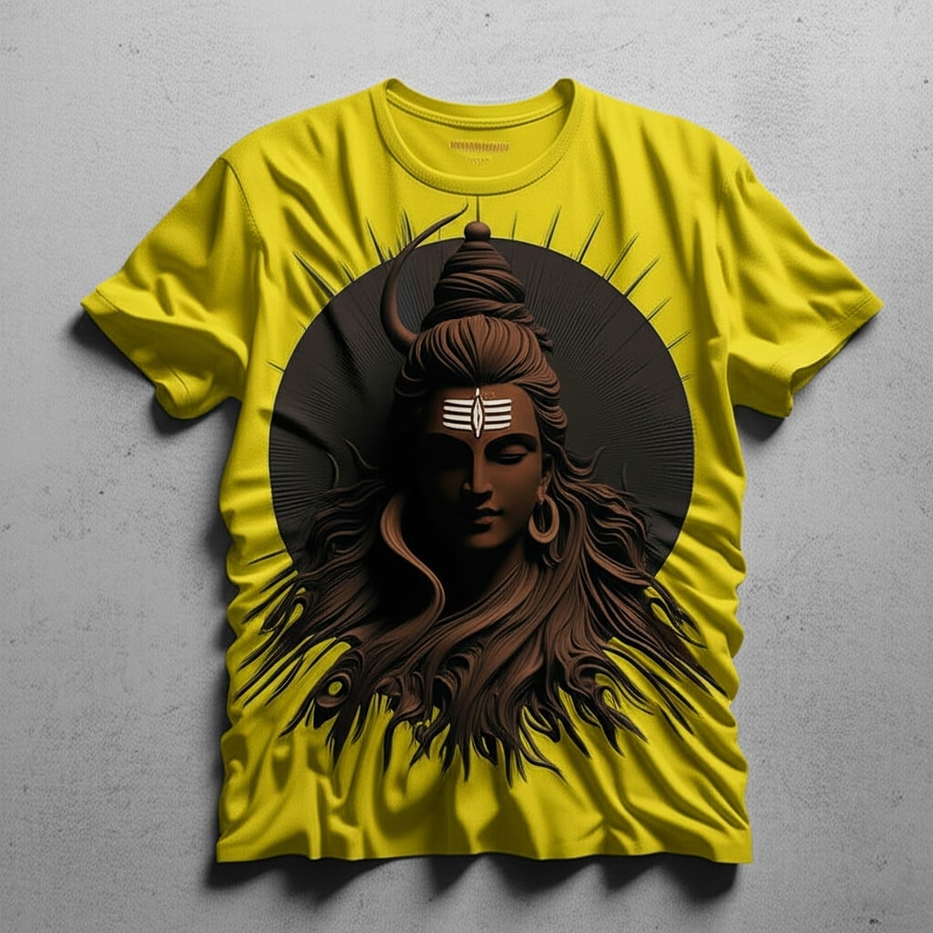 Lord Shiva Cosmic Calm Black T-Shirt