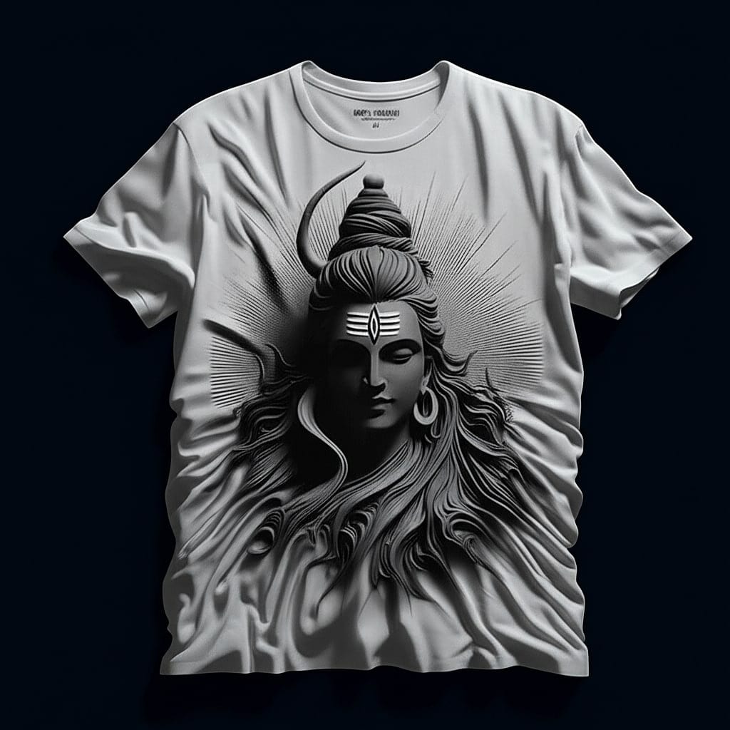 Lord Shiva Cosmic Calm Black T-Shirt