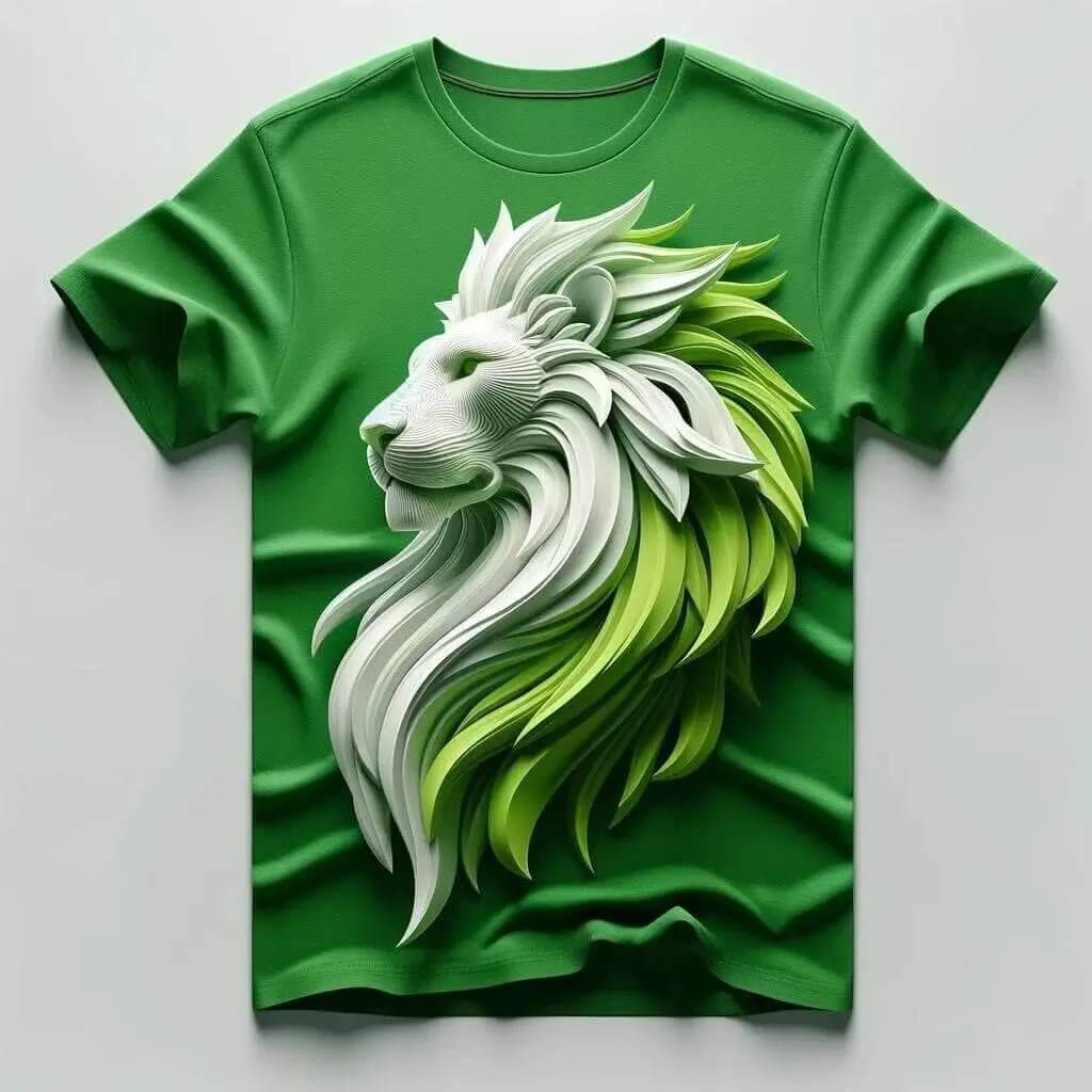 3D Abstract Roar: Lion T - Shirt - Acquires