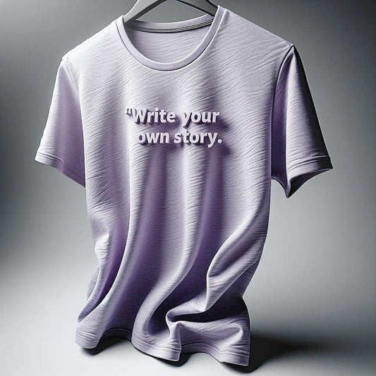 Write Your Own Story Lavender Breathable Fabric T-Shirt
