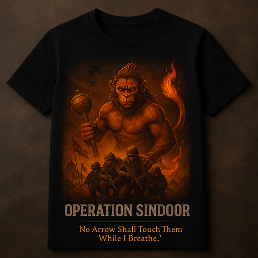 Hanuman Guardian Of Warriors Sindoor T-shirt
