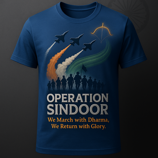 Patriotic Blue Sindoor T-shirt