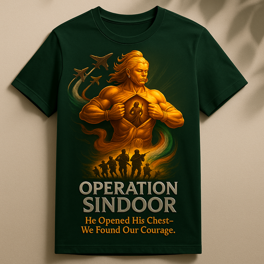 Hanuman Heart of Devotion Sindoor T-shirt