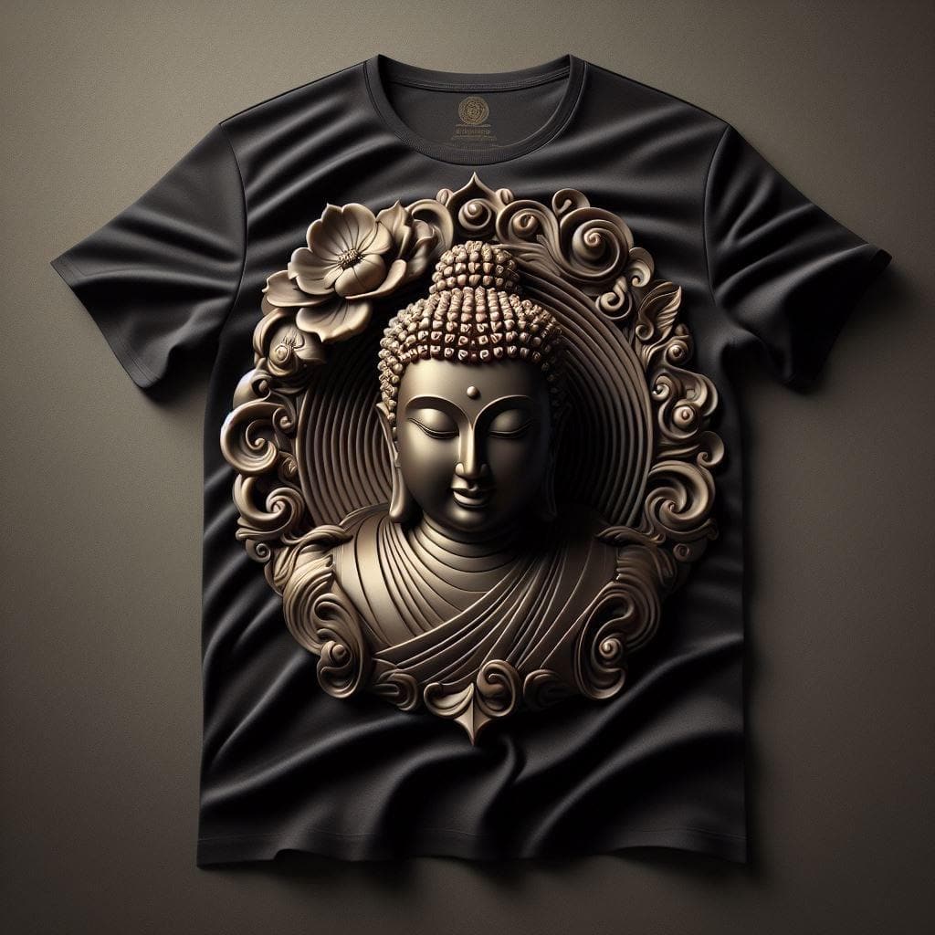 Ancient Buddha T - Shirt - Timeless Tranquility - Acquires