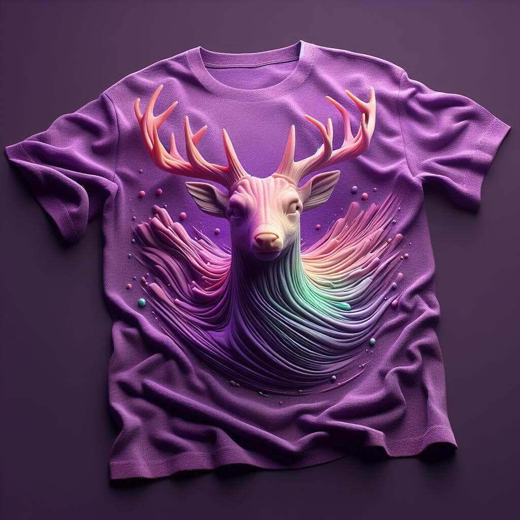 Beautiful Deer Purple T - Shirt - Graceful and Stylish - Acquires