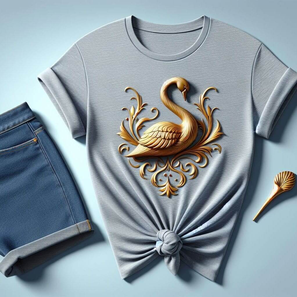 Beautiful Swan Grey T - Shirt - Acquires