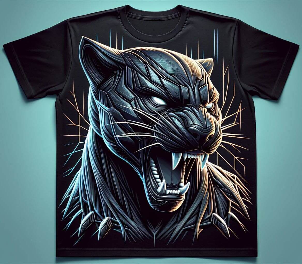 Black Panther Face Graphic Tee for Edgy Style - Acquires