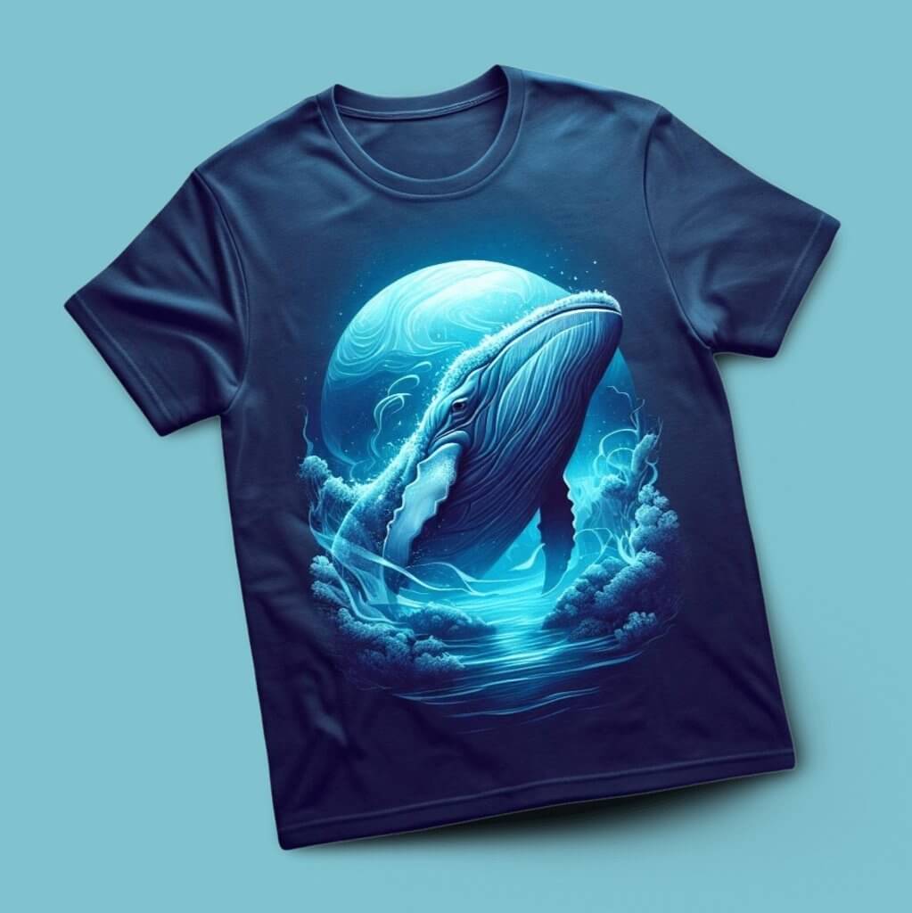 Blue Whale Mystique Cotton Half Sleeve T - Shirt - Acquires