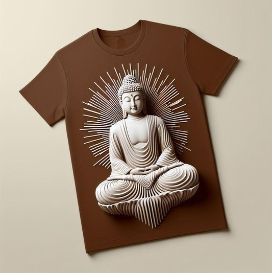 Brown Buddha Awakened Soul Tee - Serene and Spiritual - Acquires