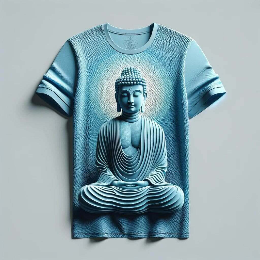 Calm Serenity: Cyan Buddha Tranquility - Acquires