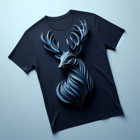 Abstract Deer Elegance T-Shirt for Chic Style