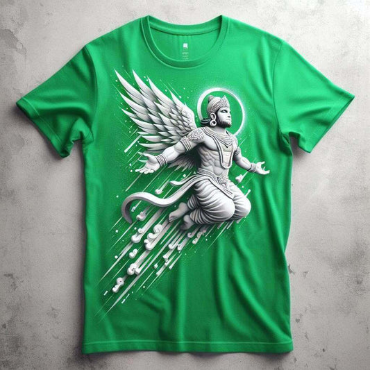 Dark Green Hanuman Tee - Strength and Devotion - Acquires