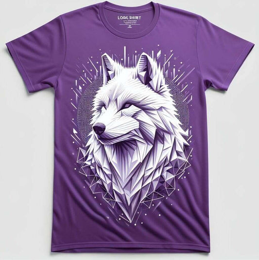 Fox Design Purple Whimsical Cotton Half Sleeve T - Shirt - Acquires