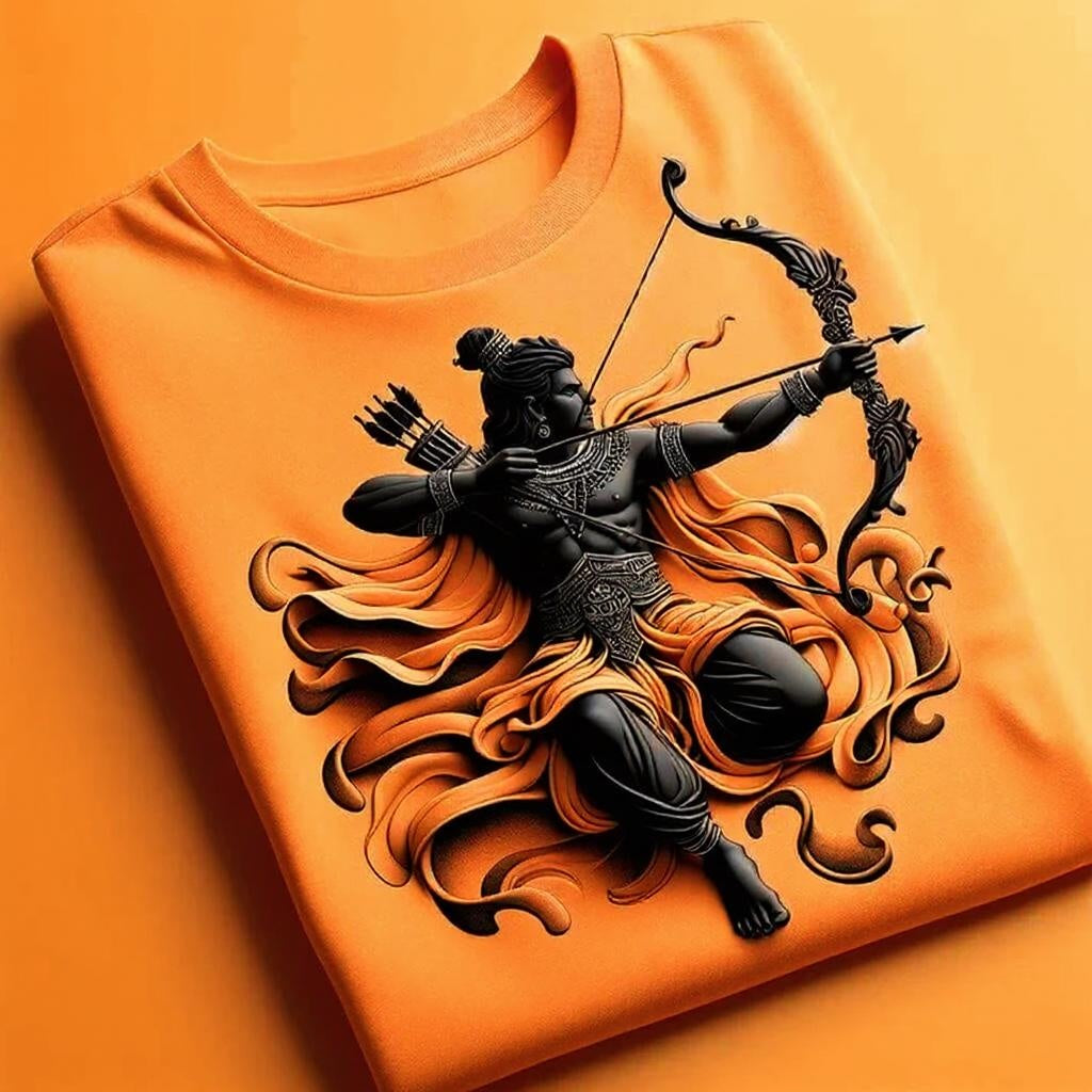 Light Pink Lord Rama Tee - Devotion and Grace