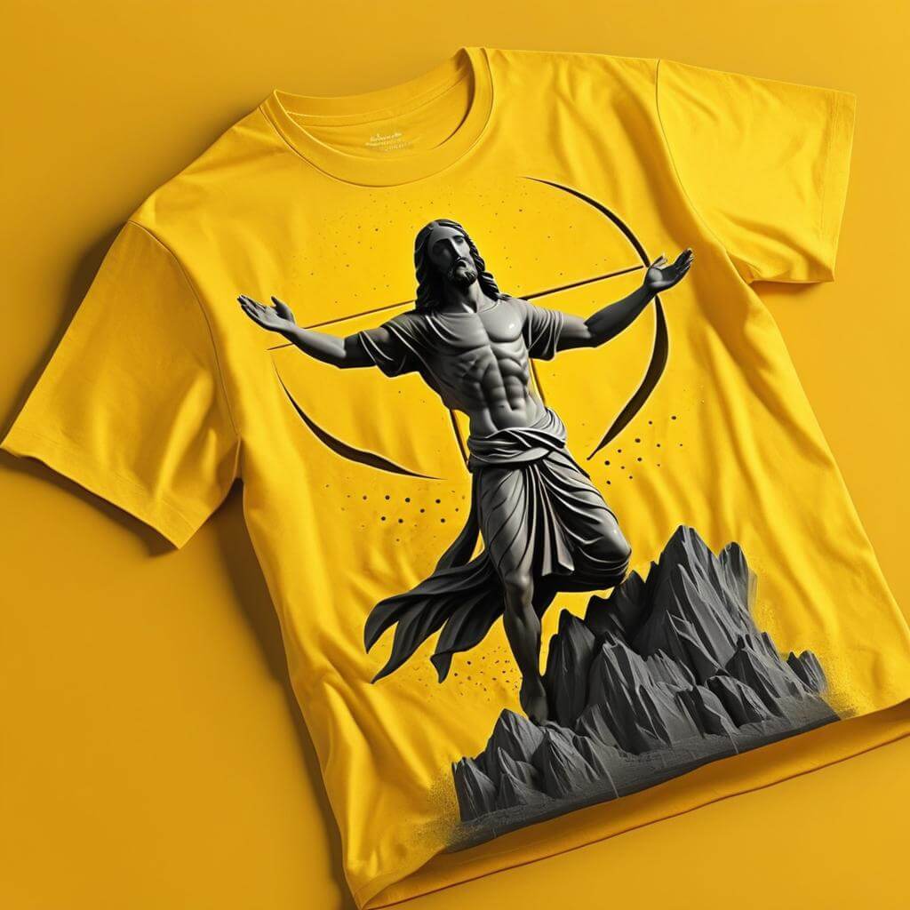 Sunshine Yellow Jesus Radiance Tee - Holy Light