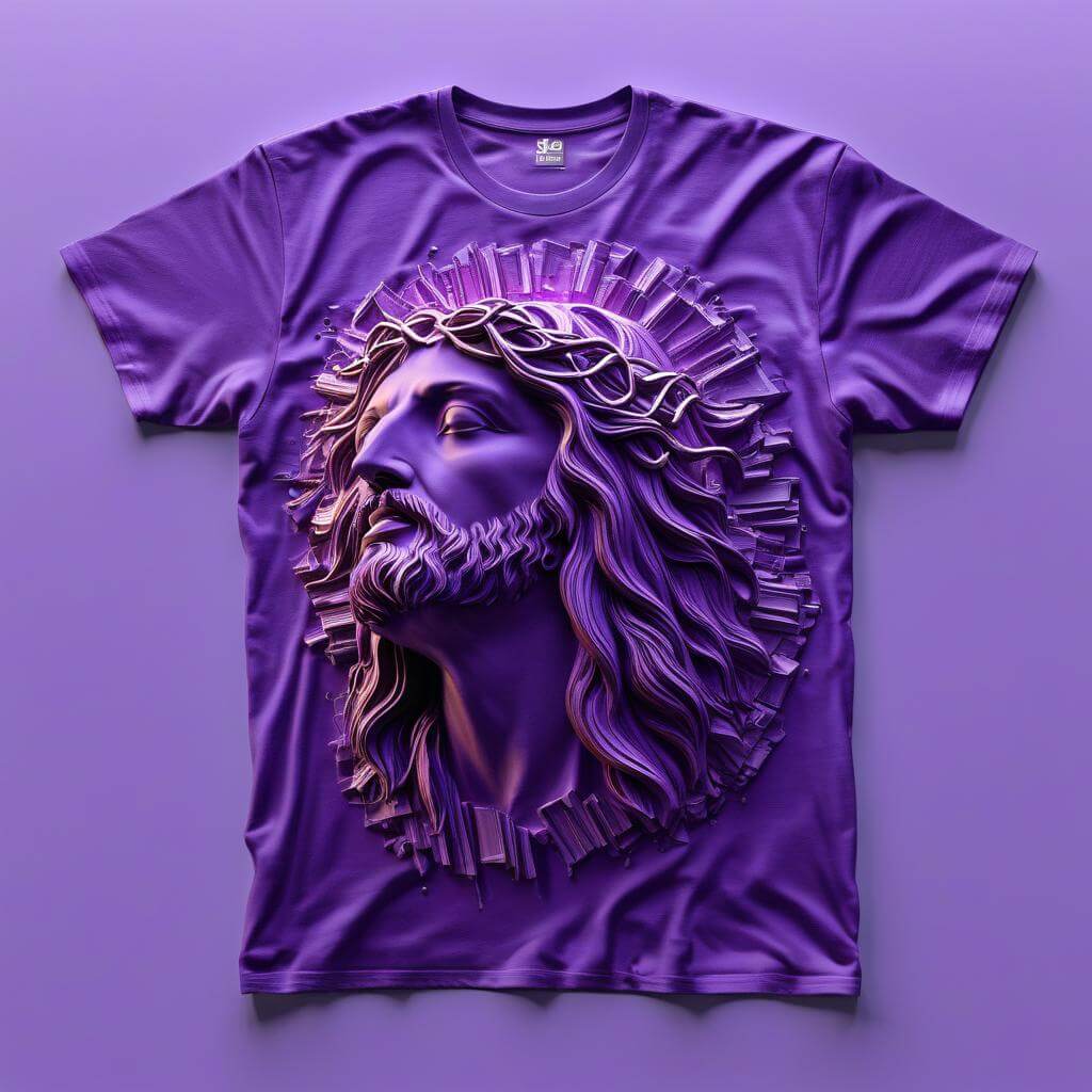 Jesus Royal Reverence Purple T-shirt