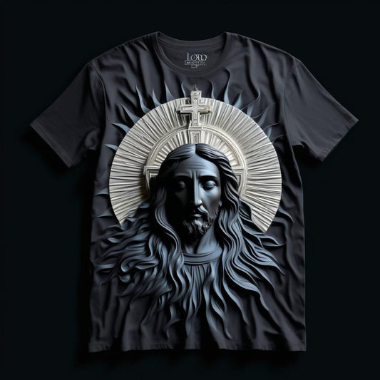 Black Cosmic Jesus Tee - Tranquil Presence