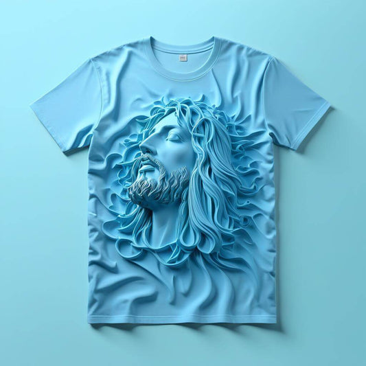 Jesus Heavenly Serenity Blue T-shirt