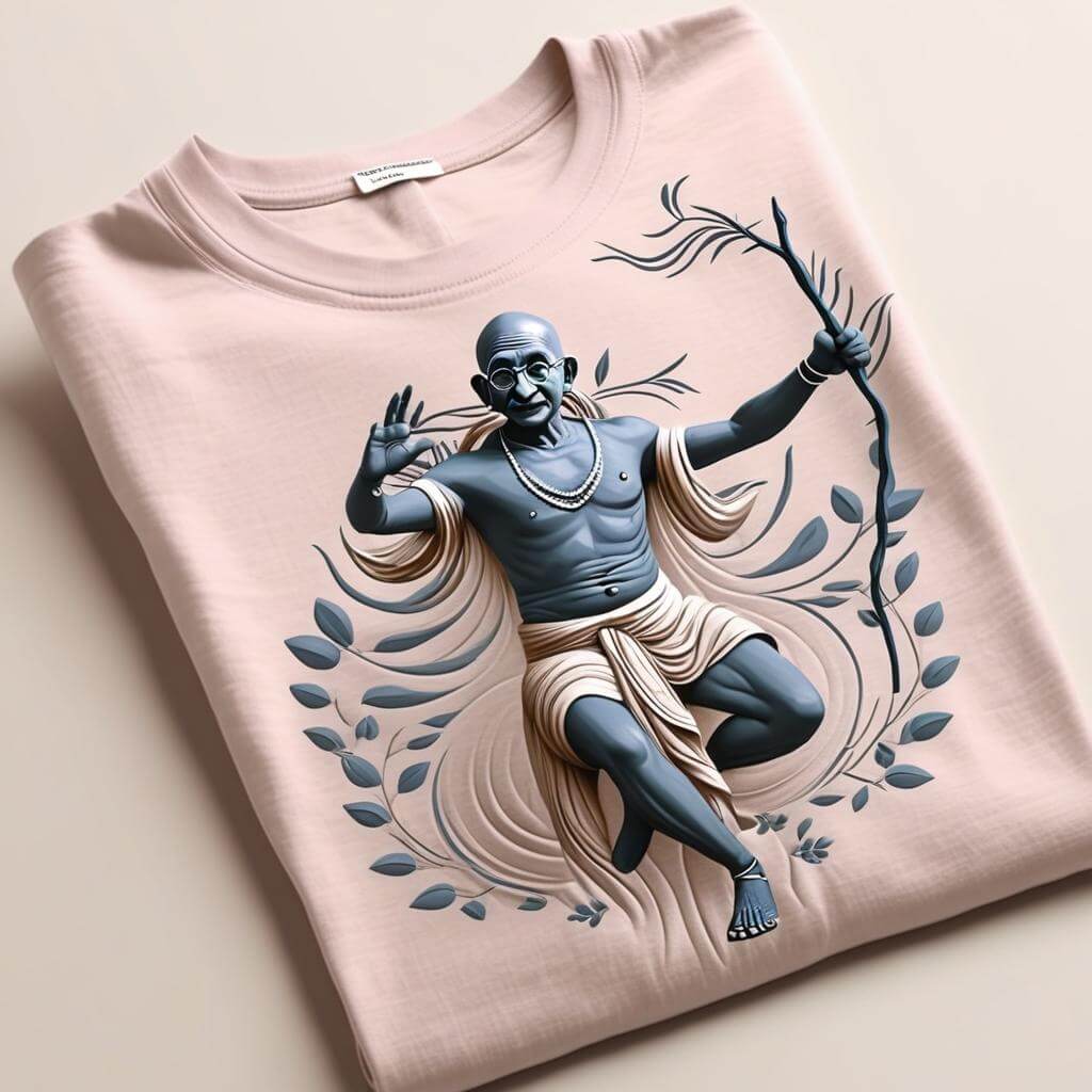 Mahatma Gandhi Beige T-Shirt