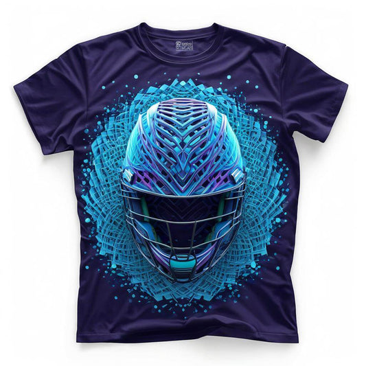 Cricket Warrior Helmet Blue T-shirt
