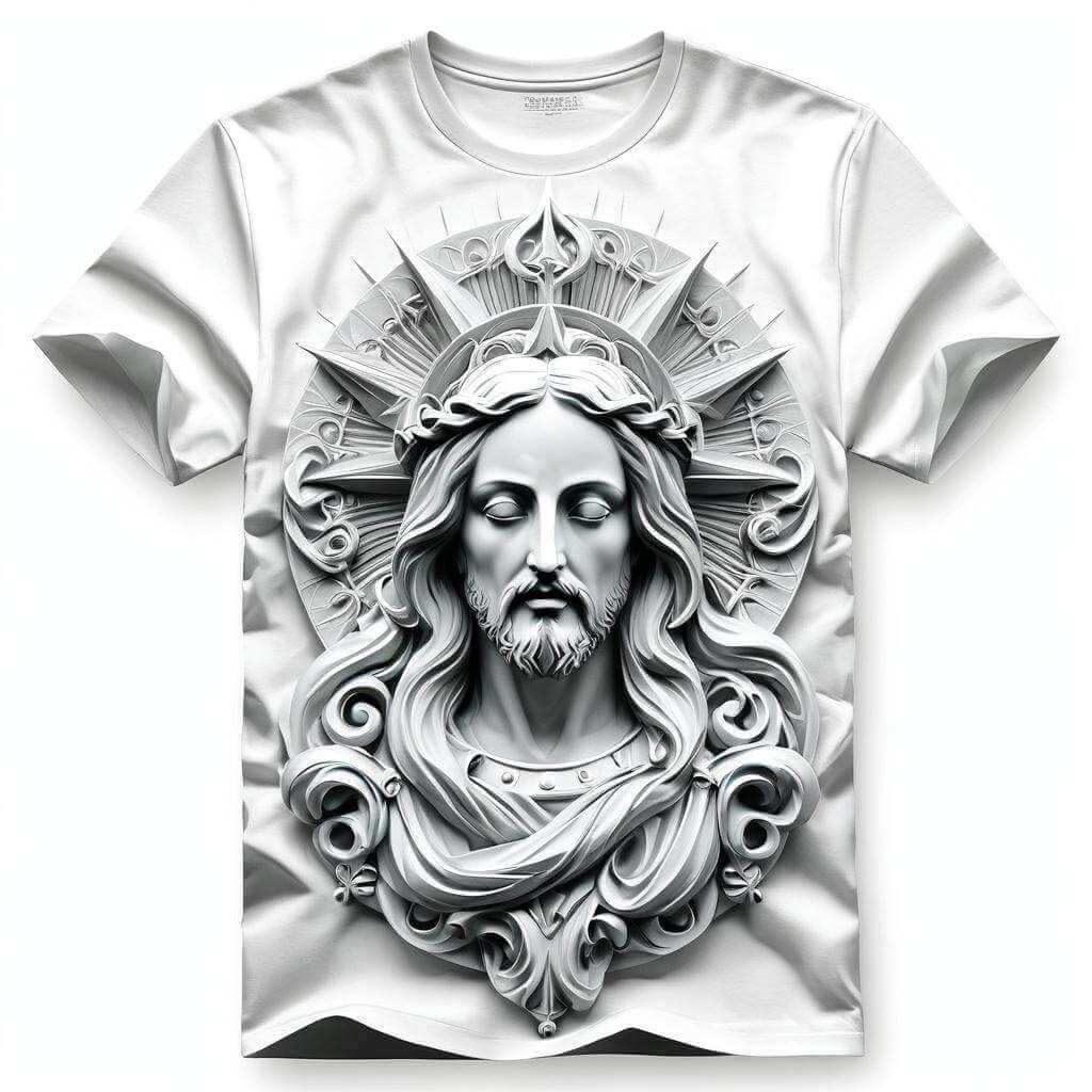 White Jesus Glory T-Shirt