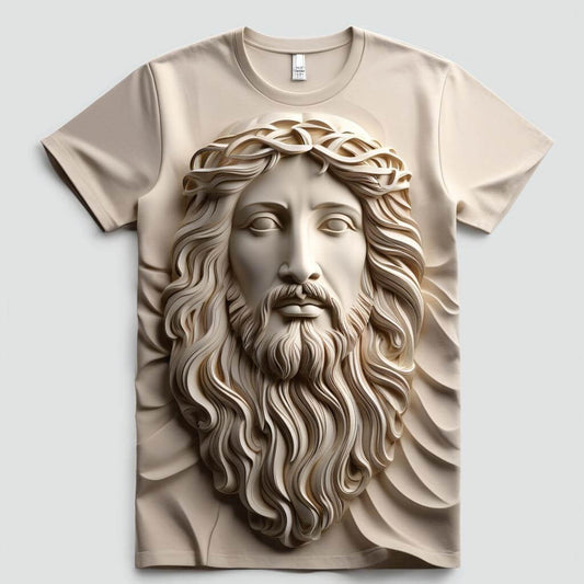 Jesus Sculpted Elegance Beige T-shirt