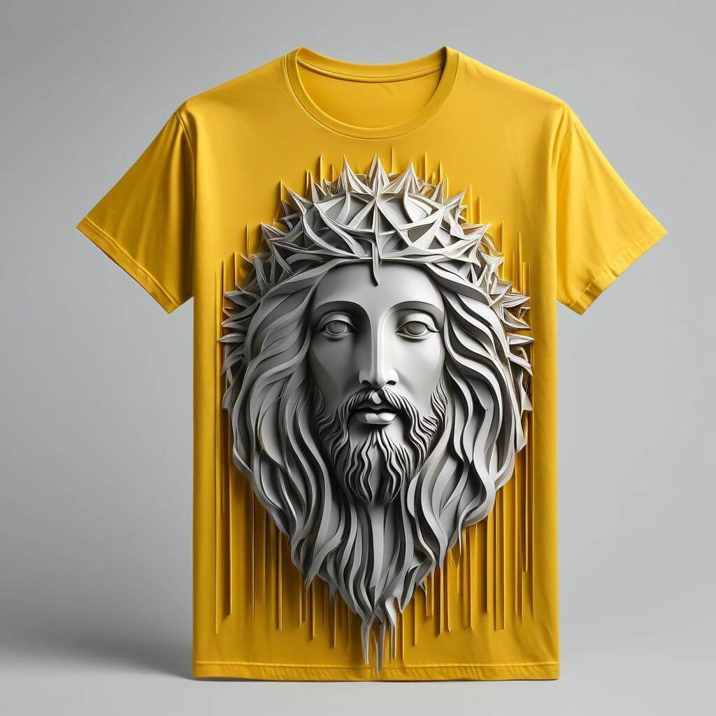 Jesus Sacrifice for Humanity Yellow T-shirt