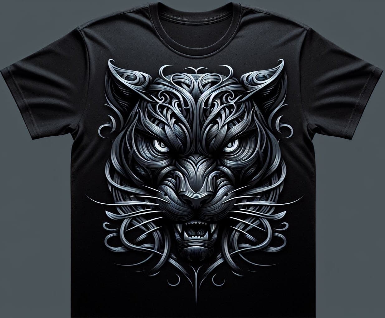 Intricate Tiger Tee for Daring Style - Acquires