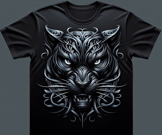 Intricate Tiger Tee for Daring Style - Acquires